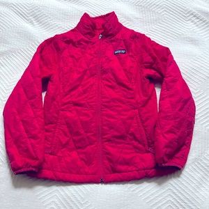 Hot pink Patagonia light puffer. Youth size 10